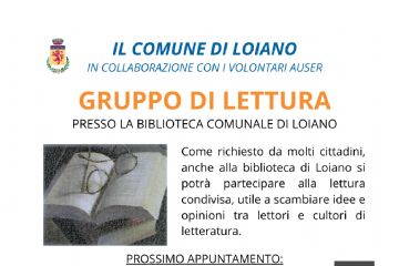 1&#176; settembre 2025: appuntamento Gruppo di lettura presso la Biblioteca Comunale