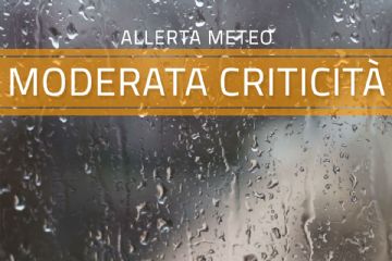 Emessa allerta meteo di colore "ARANCIONE" per criticità temporali e "GIALLA" per idrogeologica