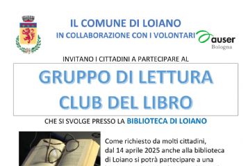 3 agosto 2026: appuntamento Gruppo di lettura presso la Biblioteca Comunale